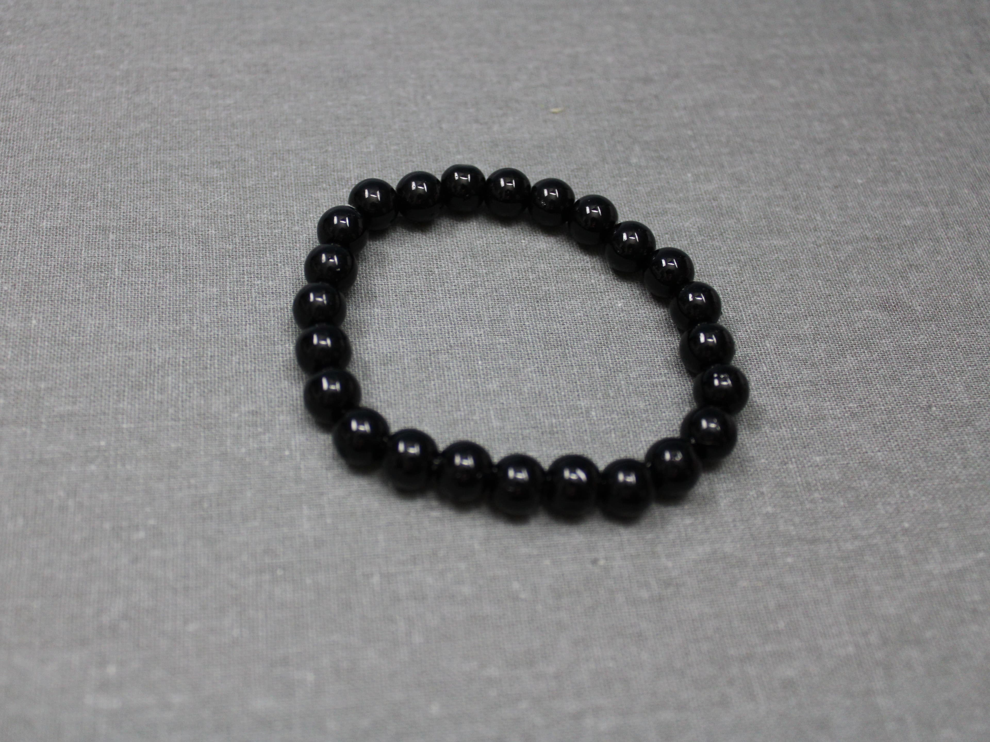 Black Obsidian Stone Bracelet - Image 1