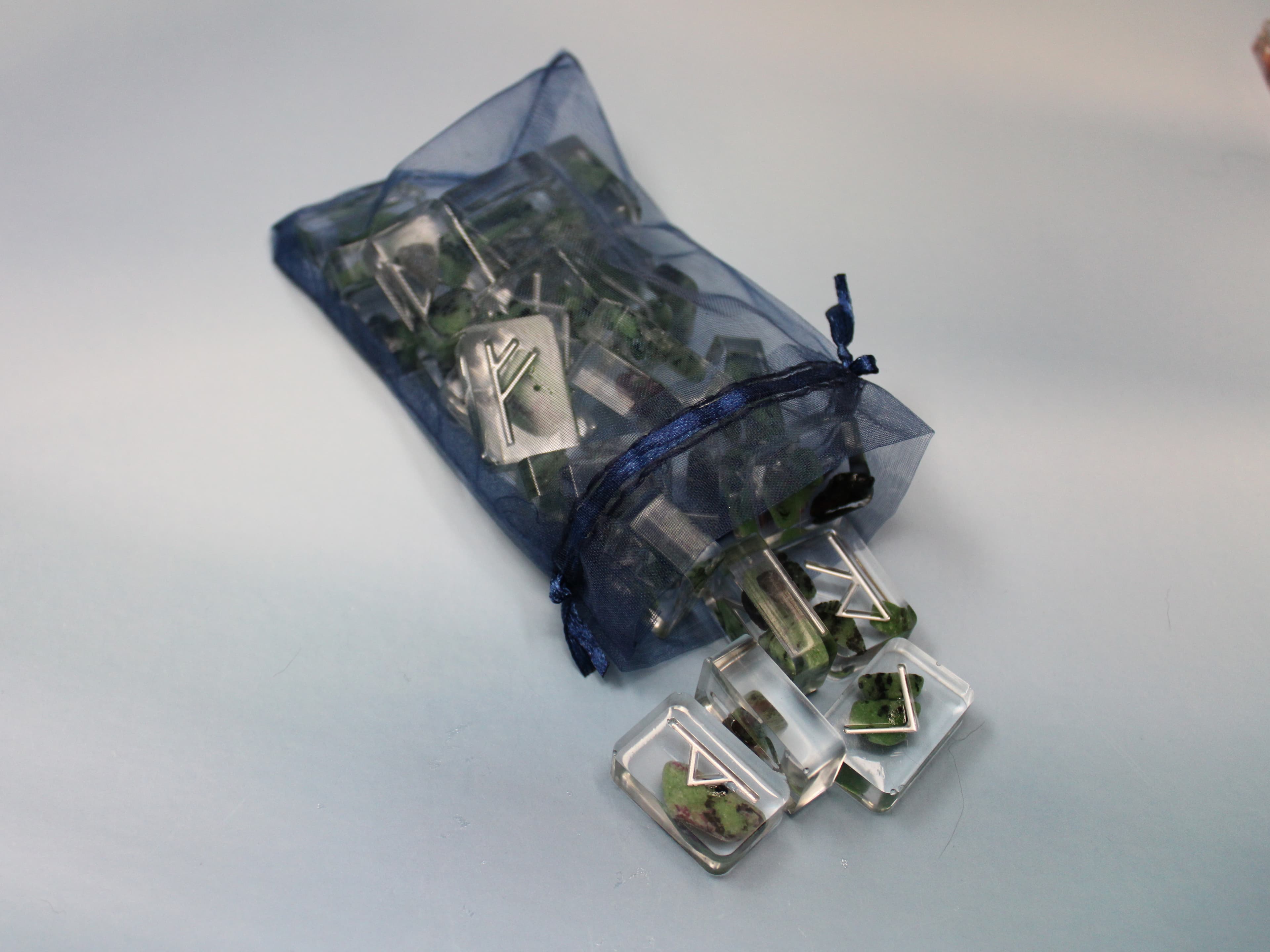 Ruby Zoisite Resin Runes