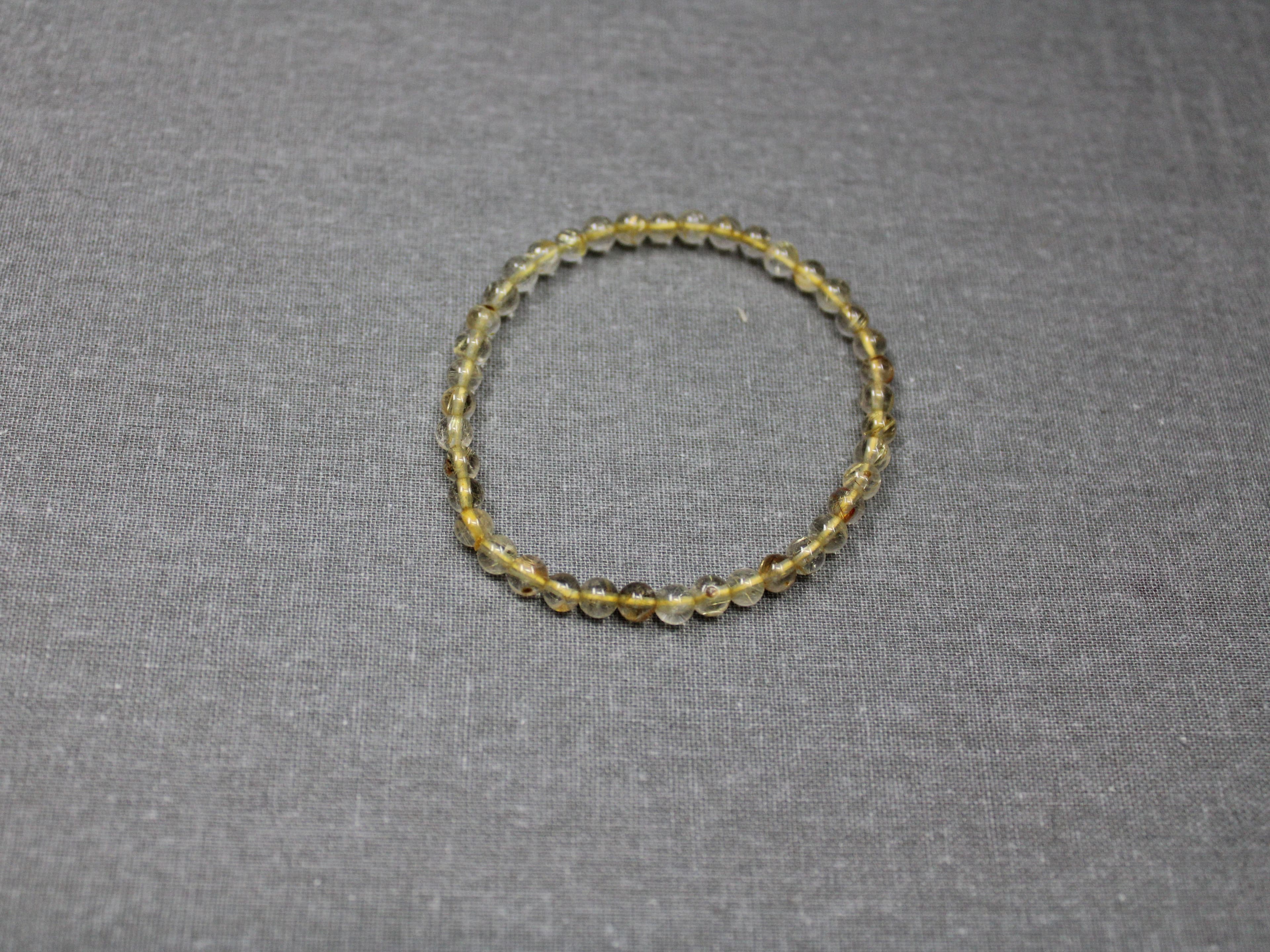 4mm Citrine Beaded Bracelet - Image 1