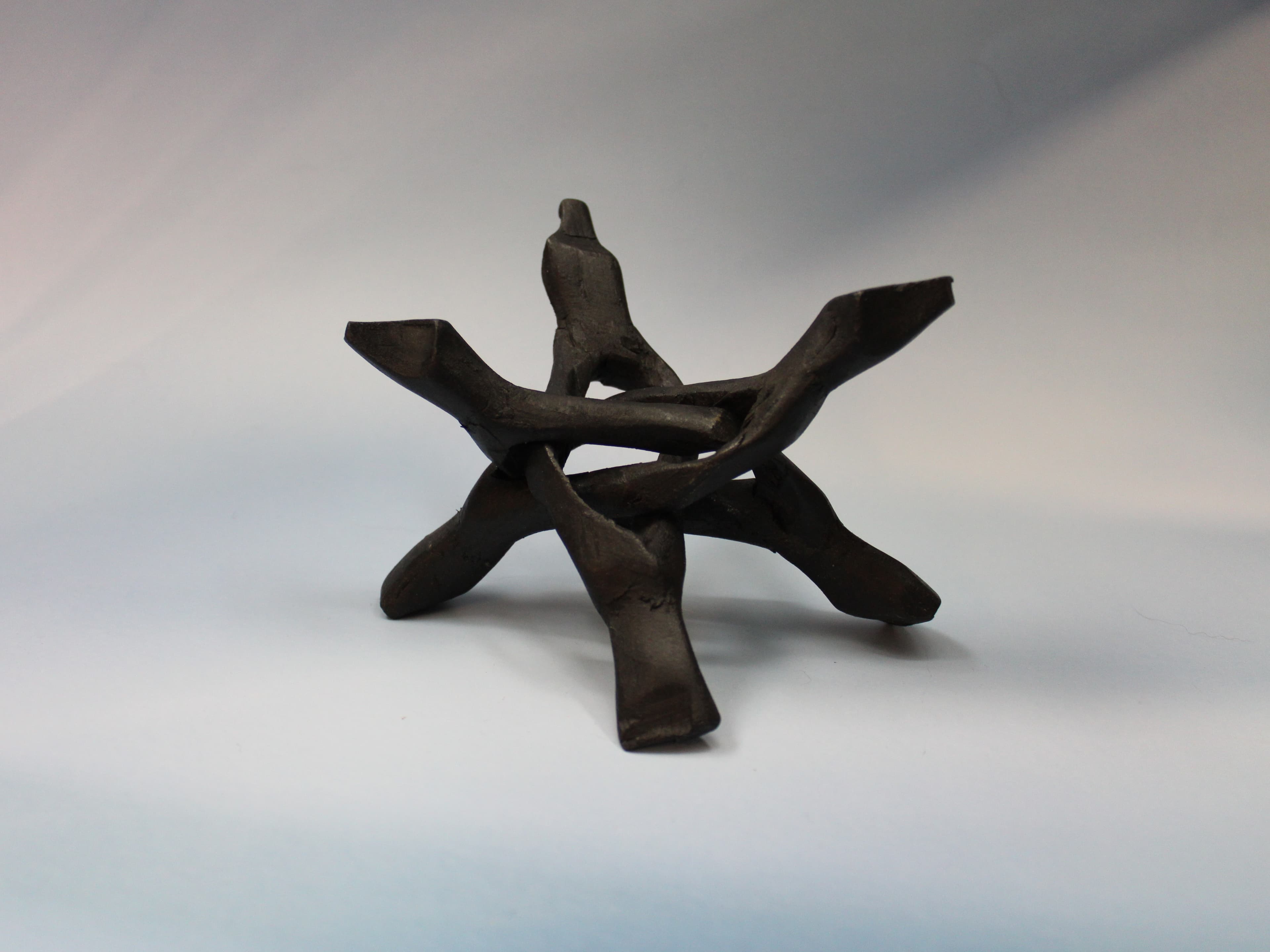 6" Black Tripod Sphere STand - Image 1