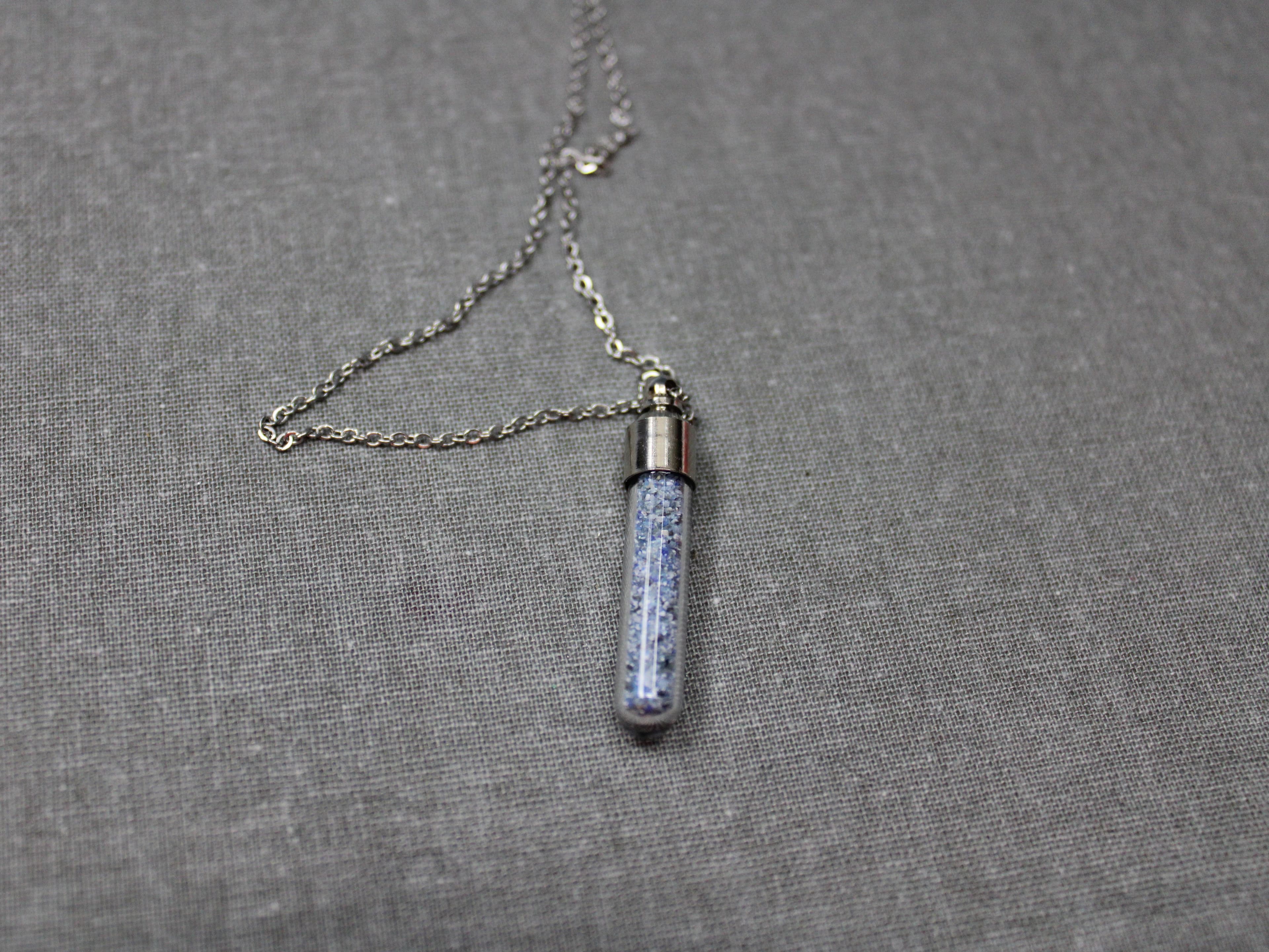 Stainless Steel Ground Sodalite Necklace - Image 1