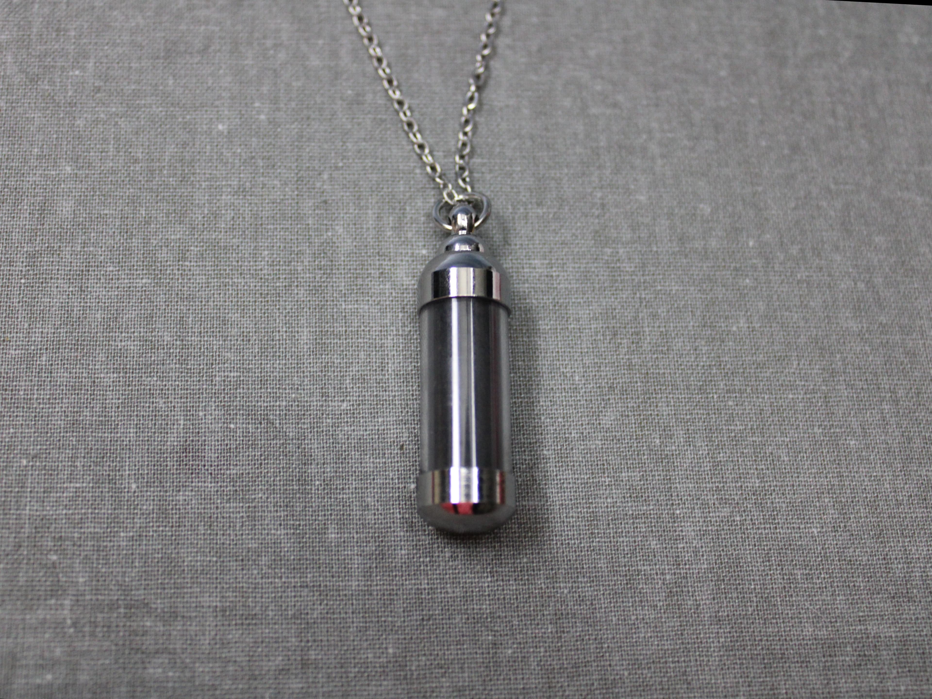 Stainless Steel Ground Shungite Necklace - Image 1
