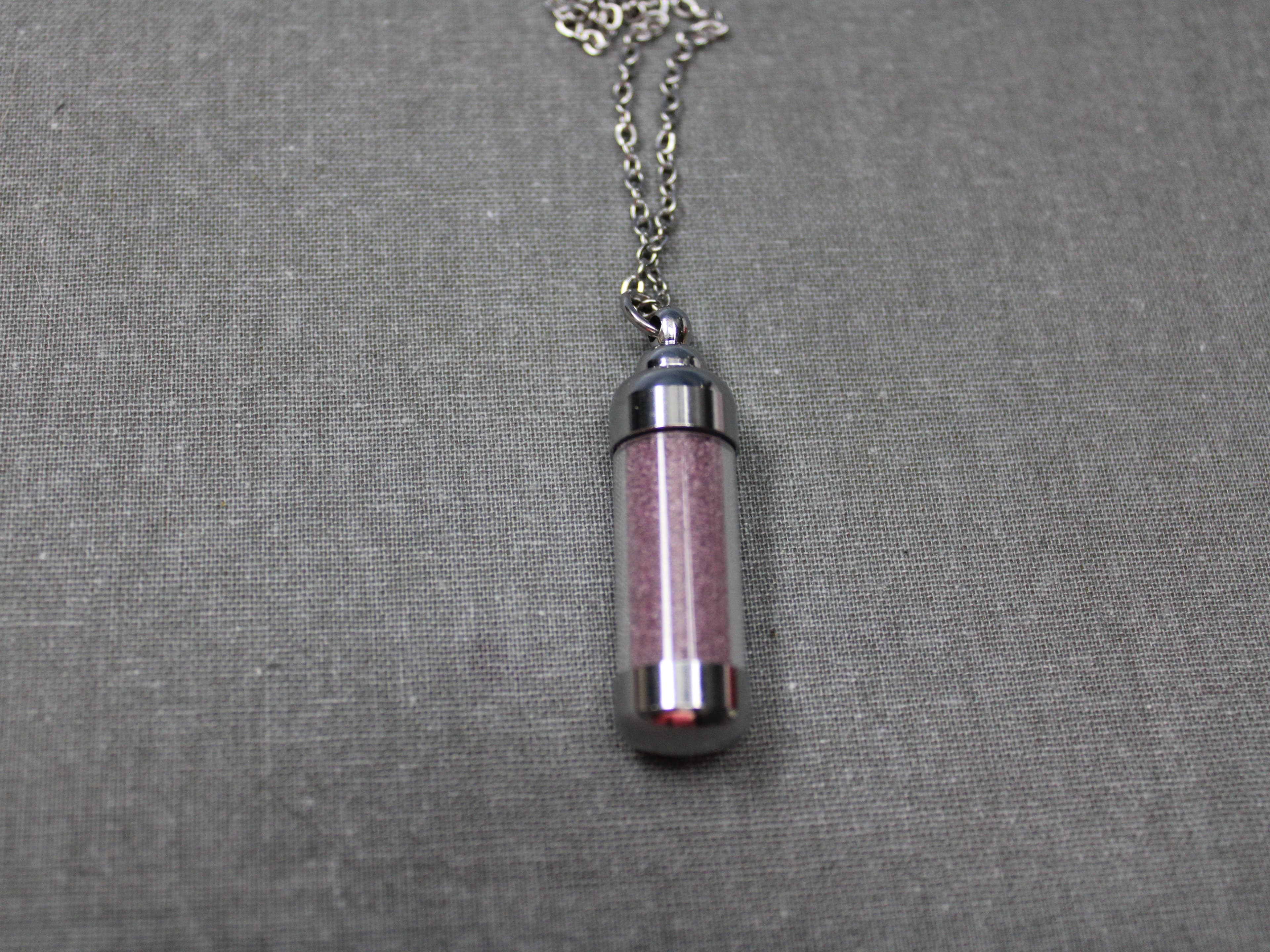 Stainless Steel Ground Garnet Necklace - Image 1