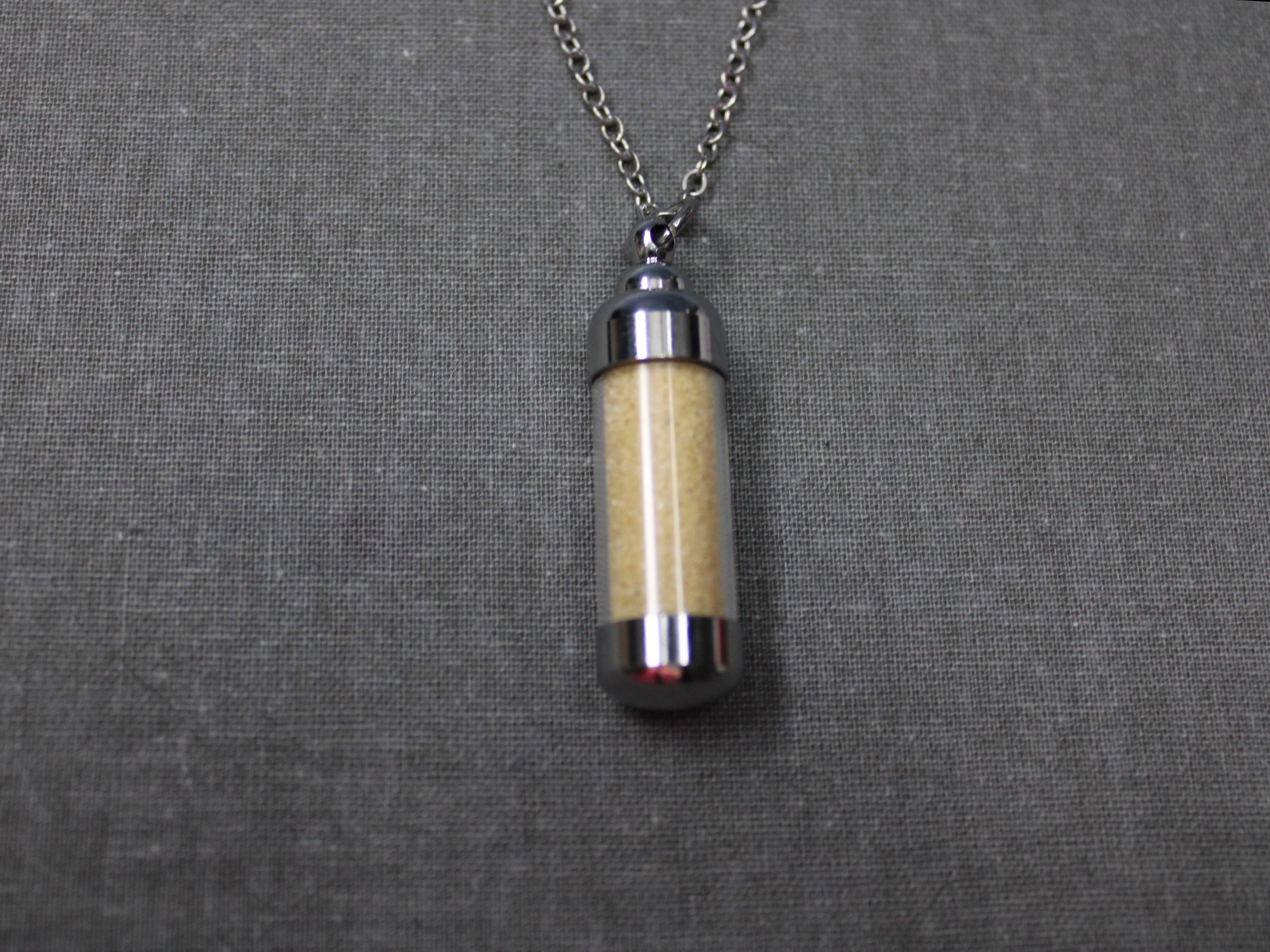 Stainless Steel Ground Yellow Aventurine Necklace - Image 1
