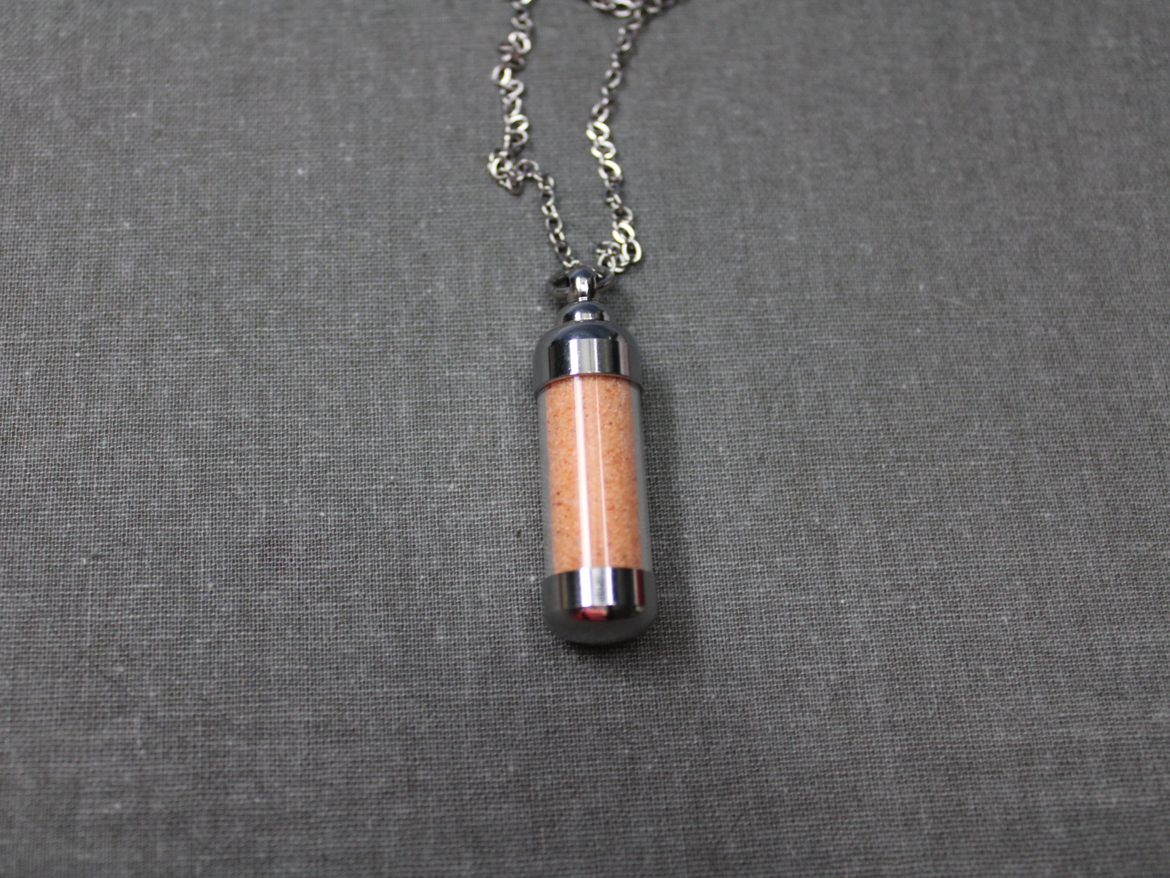 Stainless Steel Ground Carnelian Necklace - Image 1